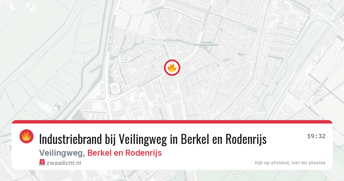 Industriebrand bij Veilingweg in Berkel en Rodenrijs — 5 jul 2026