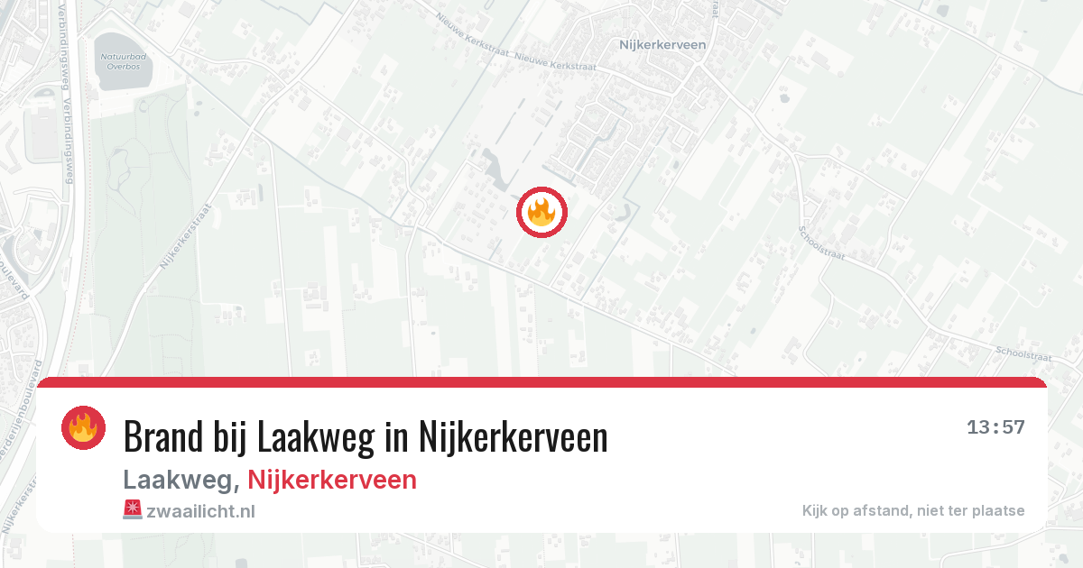 Brand bij Laakweg in Nijkerkerveen — 23 jul 2026