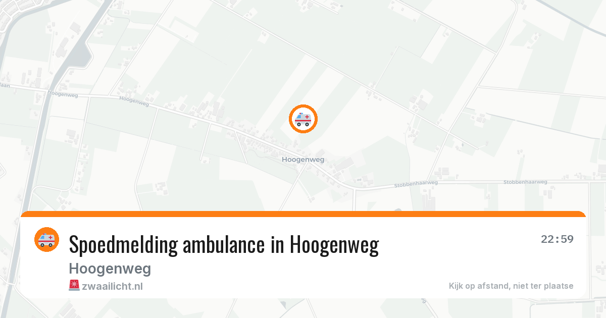 Spoedmelding ambulance in Hoogenweg — 20 jun 2026