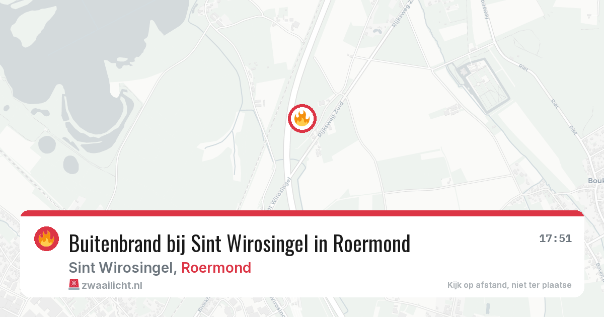 Buitenbrand bij Sint Wirosingel in Roermond — 15 jul 2026