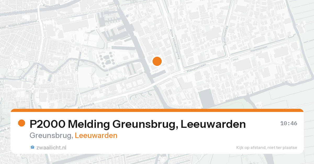 P2000 Melding Greunsbrug, Leeuwarden — 25 aug 2026