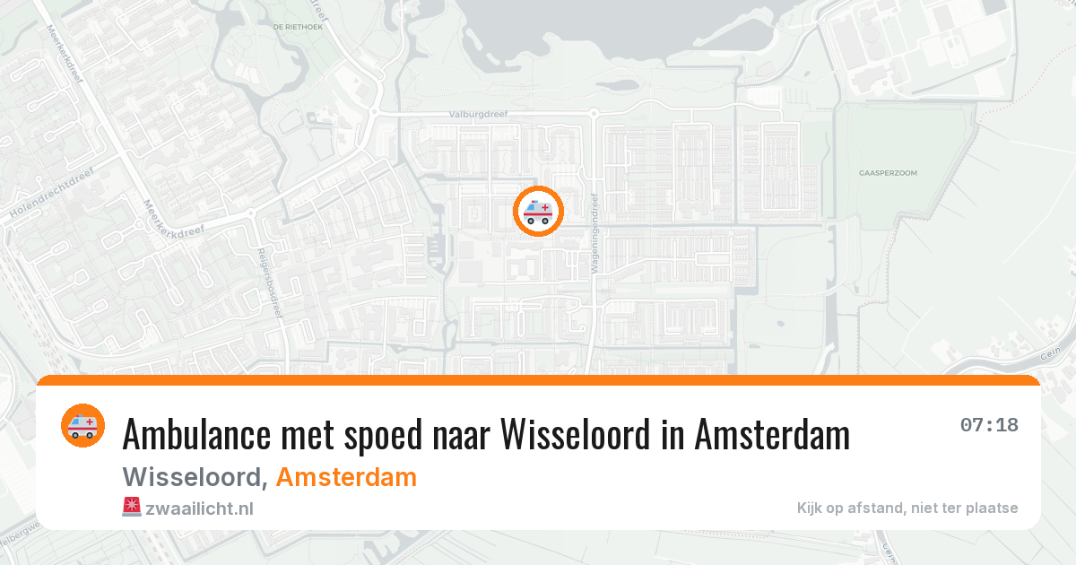 Ambulance met spoed naar Wisseloord in Amsterdam — 24 apr 2026