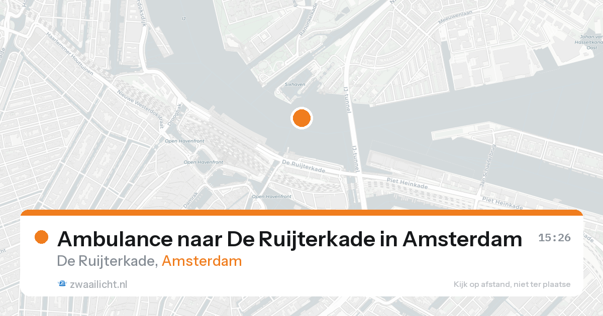 Ambulance naar De Ruijterkade in Amsterdam — 7 feb 2026
