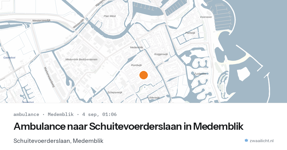 Ambulance naar Schuitevoerderslaan in Medemblik — 3 sep 2026