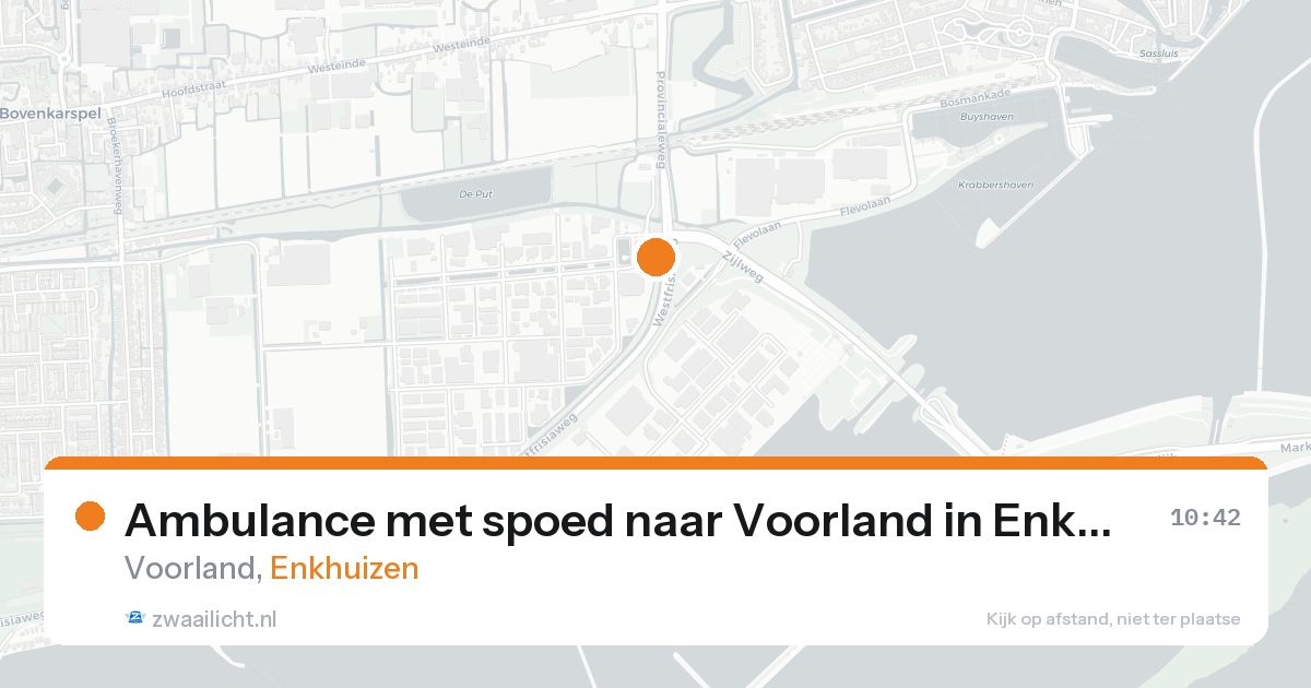Ambulance met spoed naar Voorland in Enkhuizen — 18 aug 2026