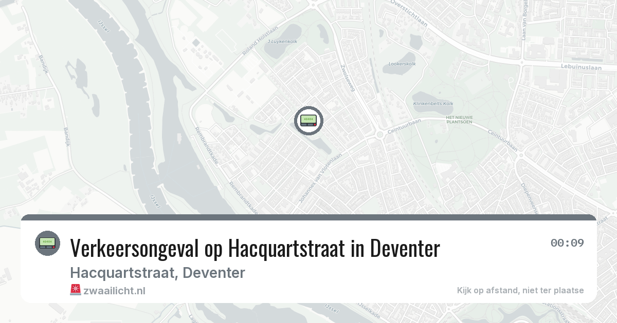 Verkeersongeval op Hacquartstraat in Deventer — 8 aug 2026