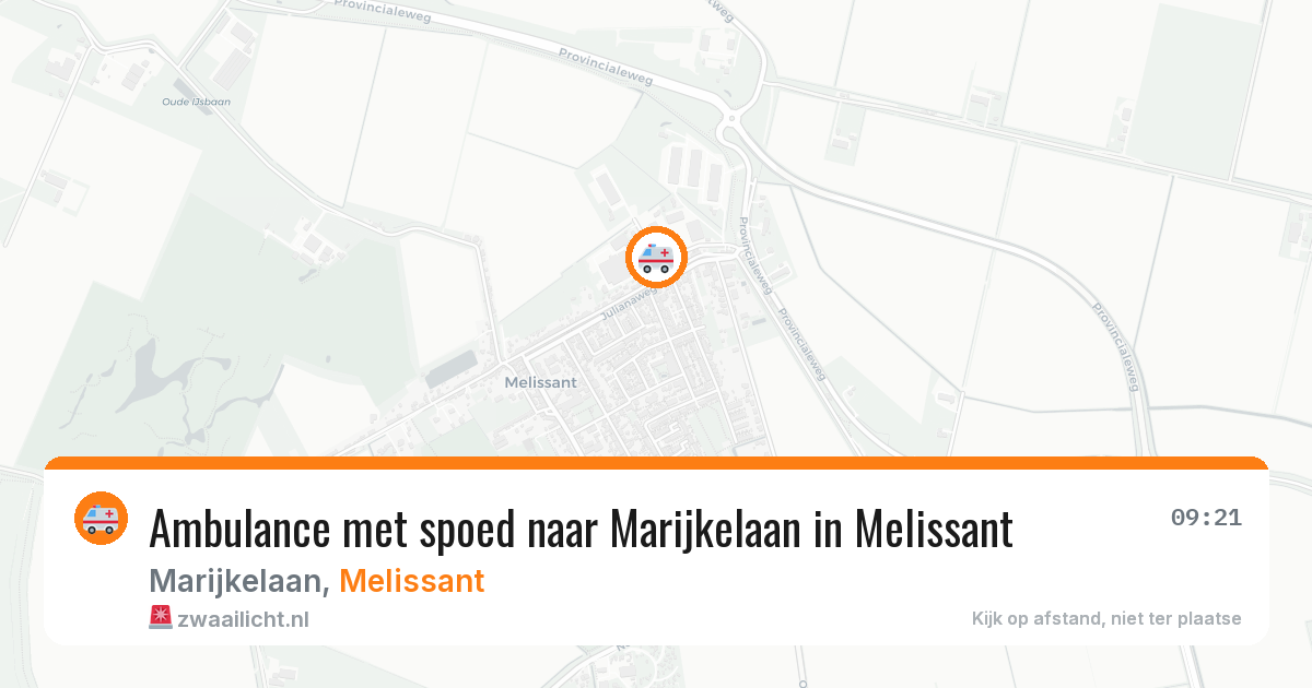Ambulance met spoed naar Marijkelaan in Melissant — 11 aug 2026