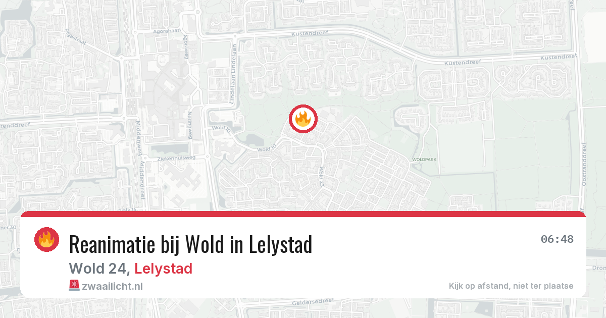 Reanimatie bij Wold in Lelystad — 14 jun 2026