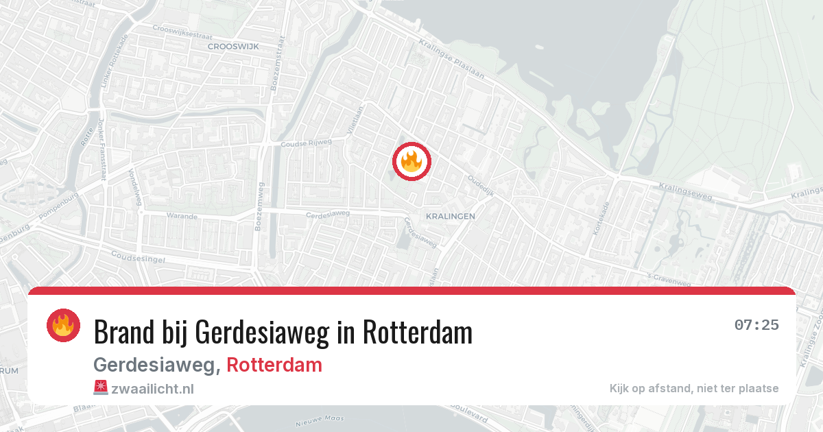 Brand bij Gerdesiaweg in Rotterdam — 10 apr 2026