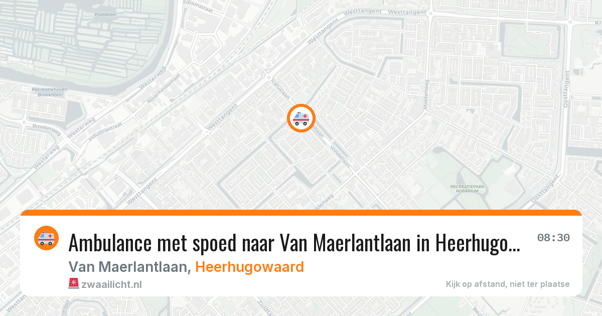 Ambulance met spoed naar Van Maerlantlaan in Heerhugowaard — 15 apr 2026