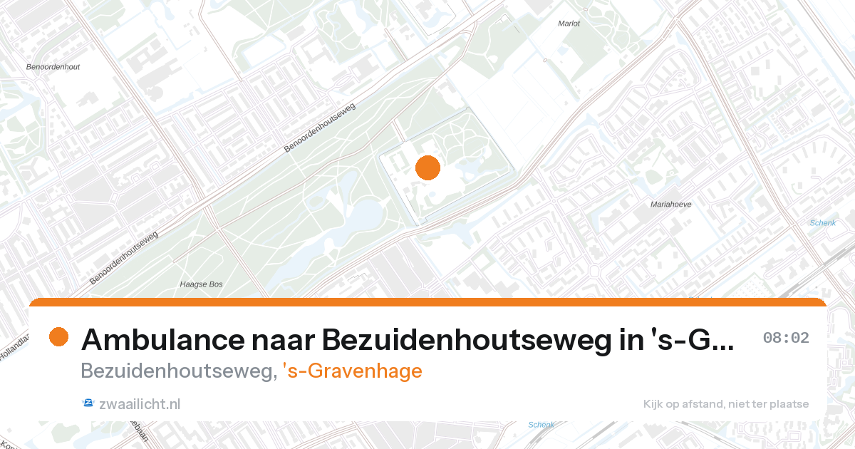 Ambulance naar Bezuidenhoutseweg in 's-Gravenhage — 27 aug 2026