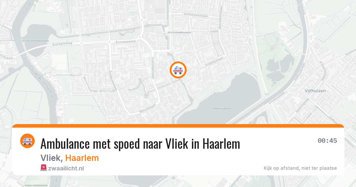 Ambulance met spoed naar Vliek in Haarlem — 15 mei 2026