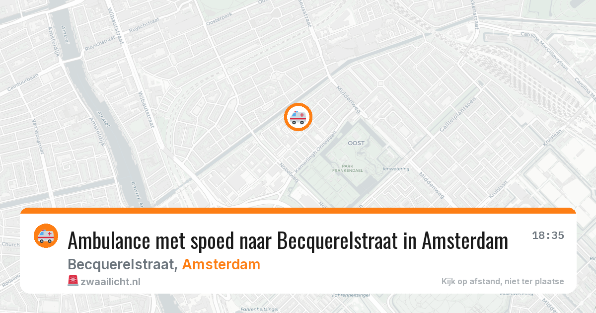 Ambulance met spoed naar Becquerelstraat in Amsterdam — 11 apr 2026