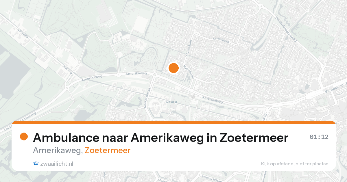 Ambulance naar Amerikaweg in Zoetermeer — 17 jul 2026