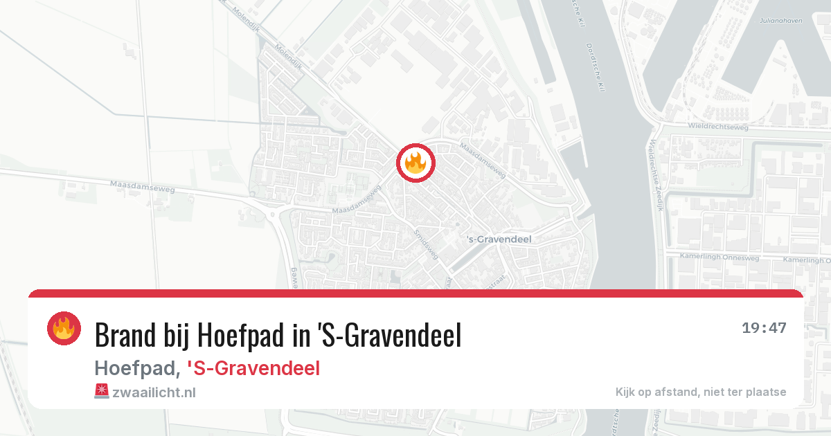Brand bij Hoefpad in 'S-Gravendeel — 22 mrt 2026