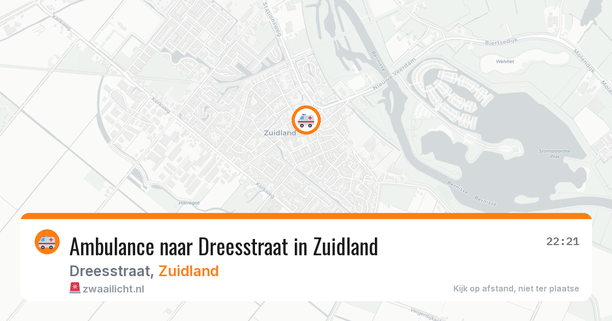 Ambulance naar Dreesstraat in Zuidland — 1 aug 2026