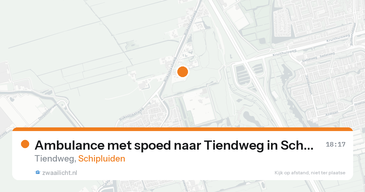 Ambulance met spoed naar Tiendweg in Schipluiden — 17 aug 2026