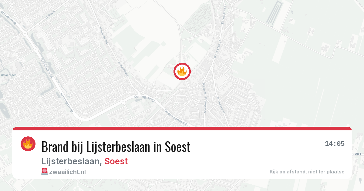 Brand bij Lijsterbeslaan in Soest — 4 mei 2026