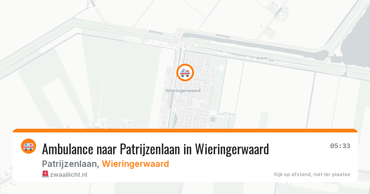 Ambulance naar Patrijzenlaan in Wieringerwaard — 29 jun 2026