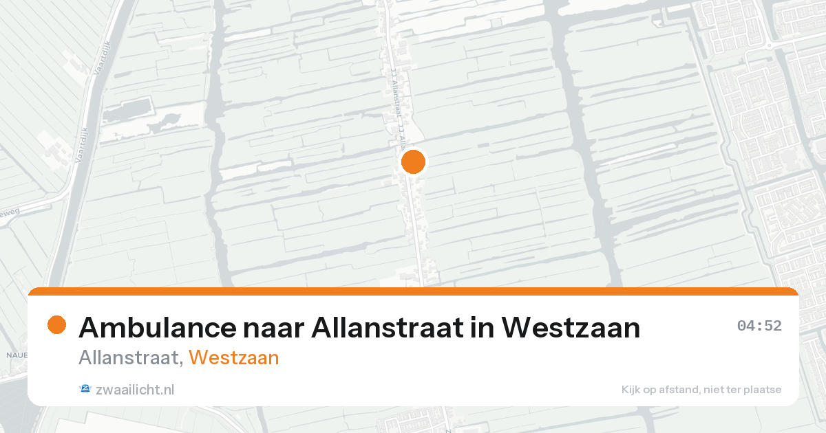 Ambulance naar Allanstraat in Westzaan — 8 feb 2026