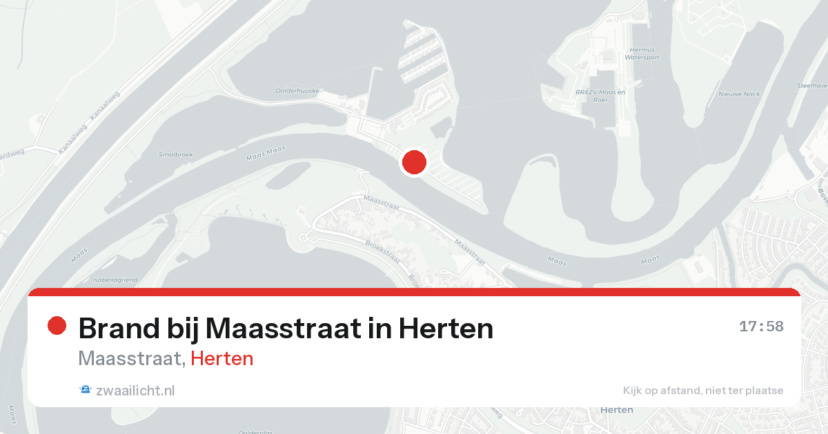 Brand bij Maasstraat in Herten — 21 aug 2026