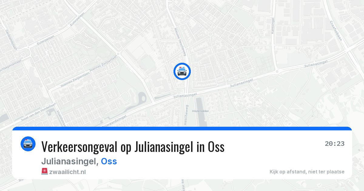 Verkeersongeval op Julianasingel in Oss — 24 jul 2026
