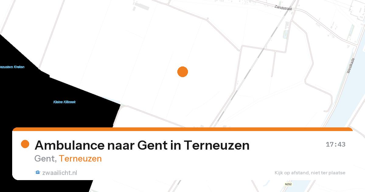 Ambulance naar Gent in Terneuzen — 25 aug 2026