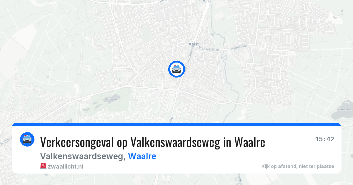 Verkeersongeval op Valkenswaardseweg in Waalre — 7 apr 2026