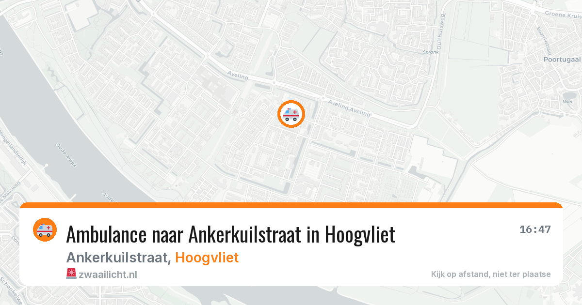 Ambulance naar Ankerkuilstraat in Hoogvliet — 14 aug 2026