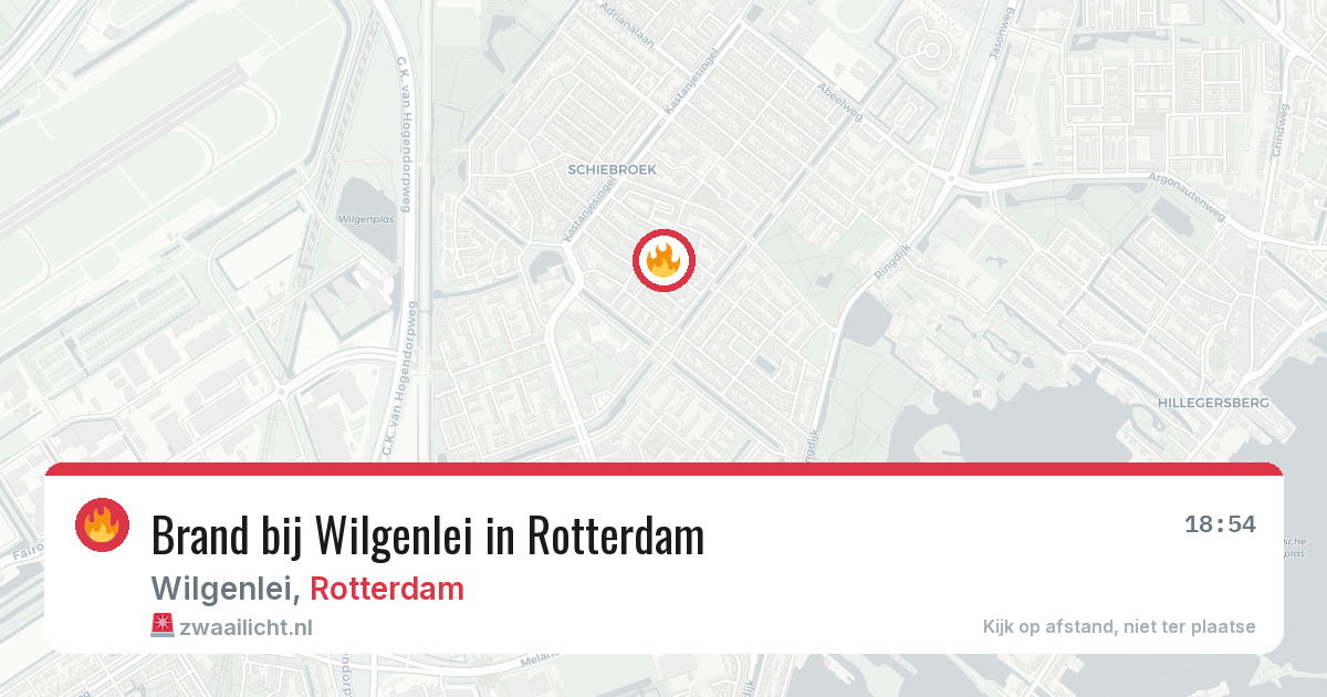 Brand bij Wilgenlei in Rotterdam — 10 jun 2026