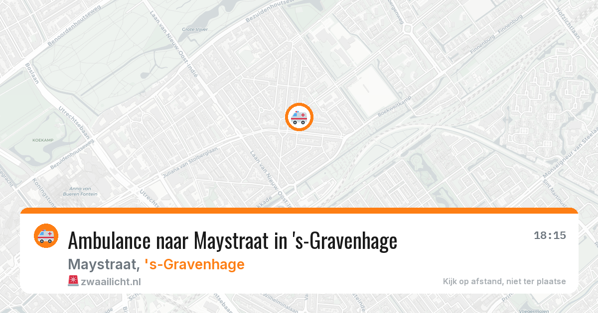 Ambulance naar Maystraat in 's-Gravenhage — 10 aug 2026
