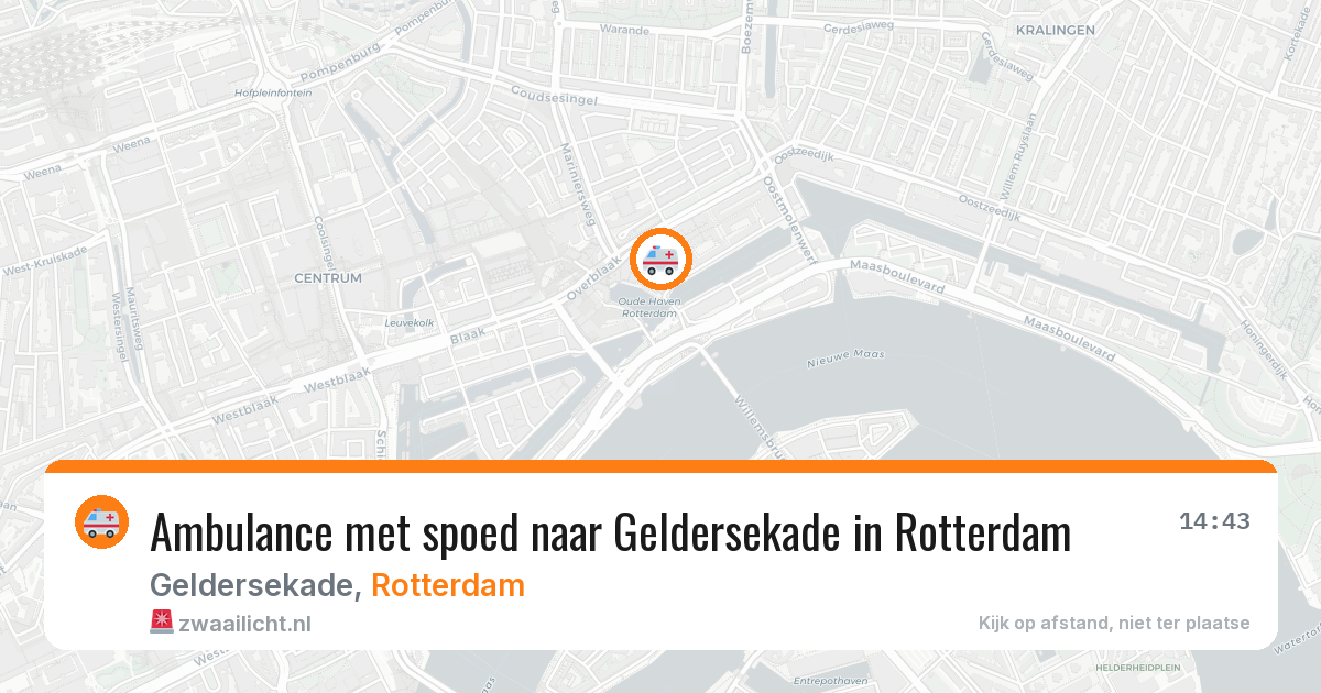 Ambulance met spoed naar Geldersekade in Rotterdam — 14 apr 2026