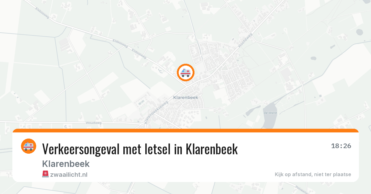 Verkeersongeval met letsel in Klarenbeek — 28 mrt 2026