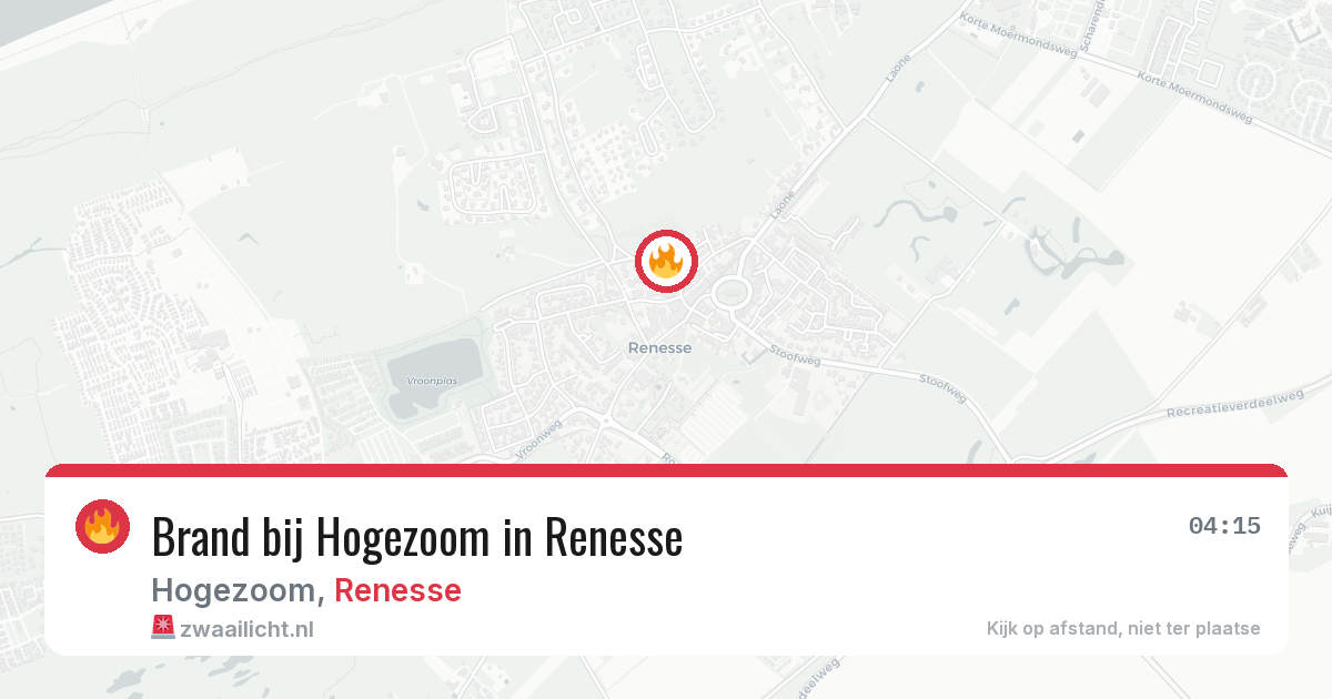 Brand bij Hogezoom in Renesse — 23 jun 2026