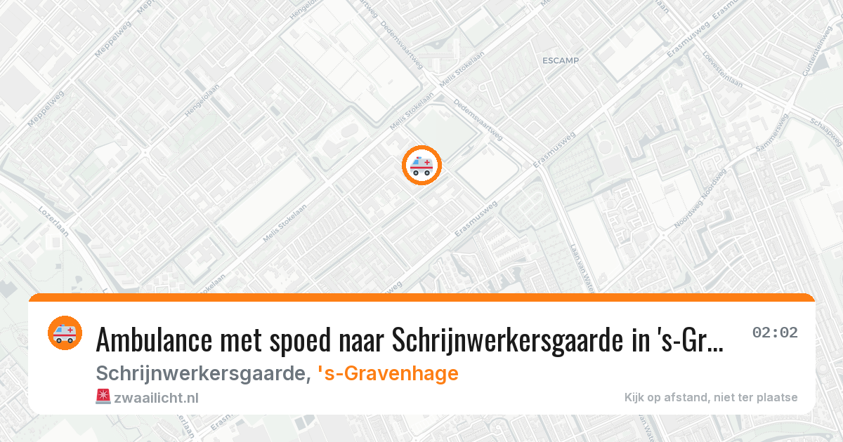 Ambulance met spoed naar Schrijnwerkersgaarde in 's-Gravenhage — 1 mei 2026