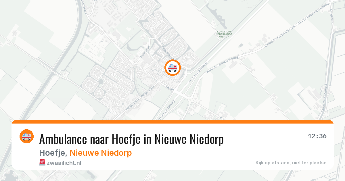 Ambulance naar Hoefje in Nieuwe Niedorp — 2 aug 2026