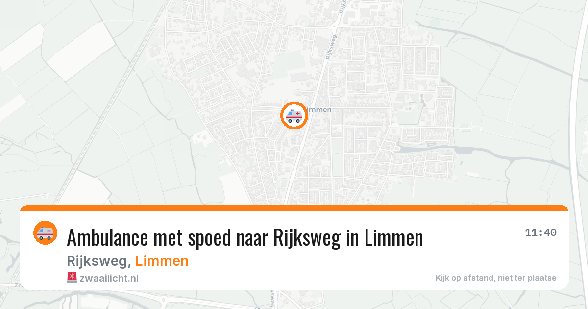 Ambulance met spoed naar Rijksweg in Limmen — 27 jul 2026