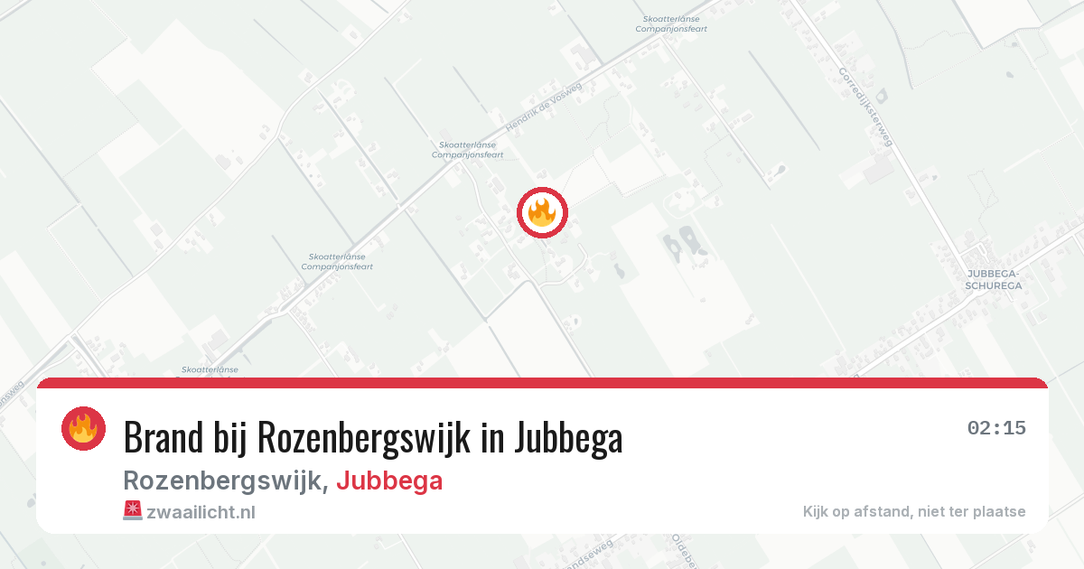 Brand bij Rozenbergswijk in Jubbega — 23 jun 2026