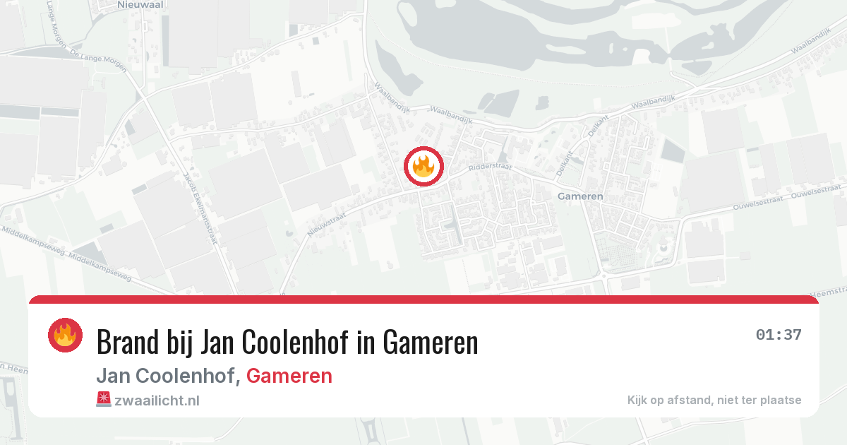 Brand bij Jan Coolenhof in Gameren — 30 mei 2026