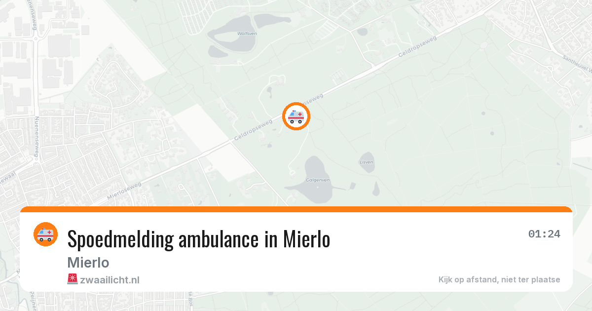 Spoedmelding ambulance in Mierlo — 11 aug 2026