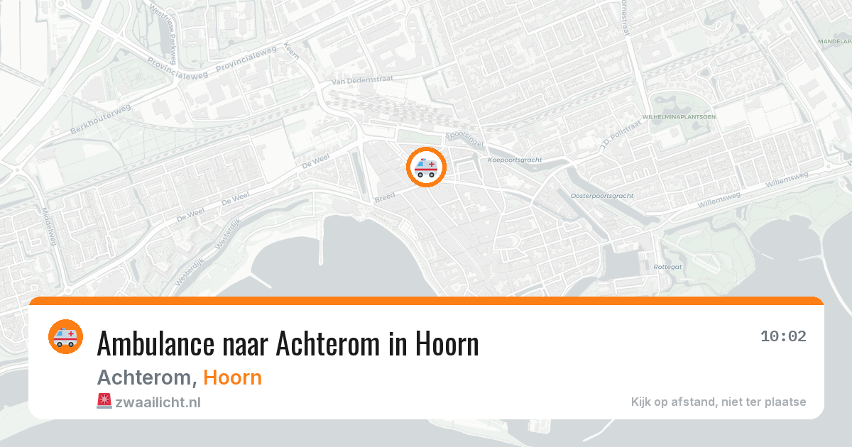 Ambulance naar Achterom in Hoorn — 2 aug 2026