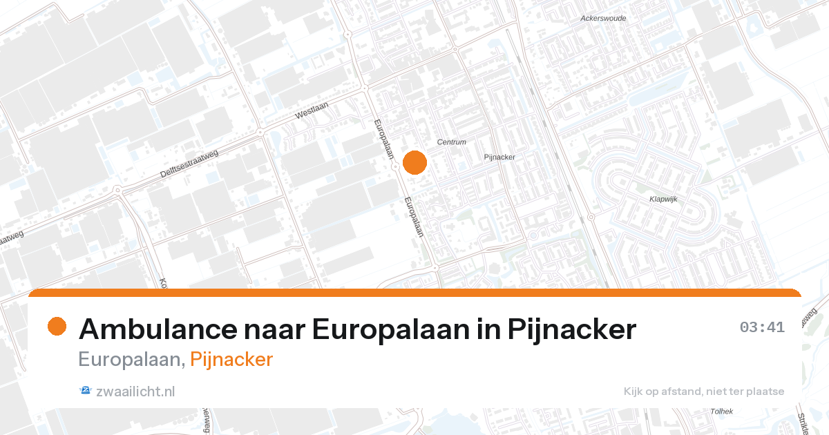 Ambulance naar Europalaan in Pijnacker — 10 mrt 2026