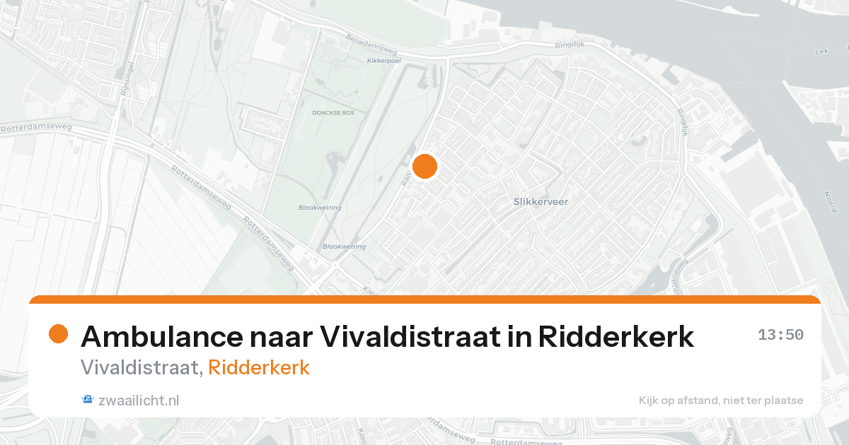 Ambulance naar Vivaldistraat in Ridderkerk — 13 jul 2026