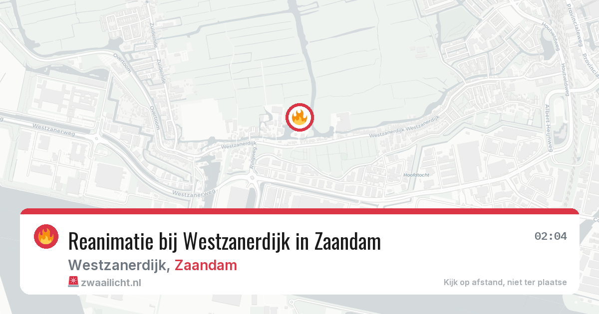 Reanimatie bij Westzanerdijk in Zaandam — 30 jul 2026