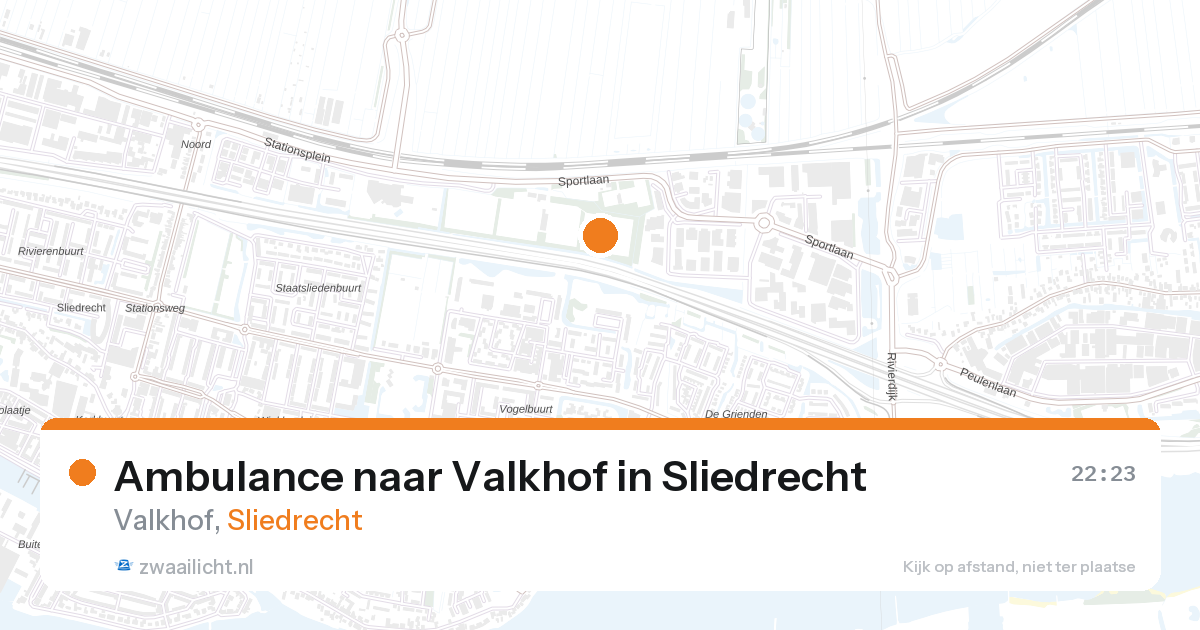 Ambulance naar Valkhof in Sliedrecht — 16 mei 2026