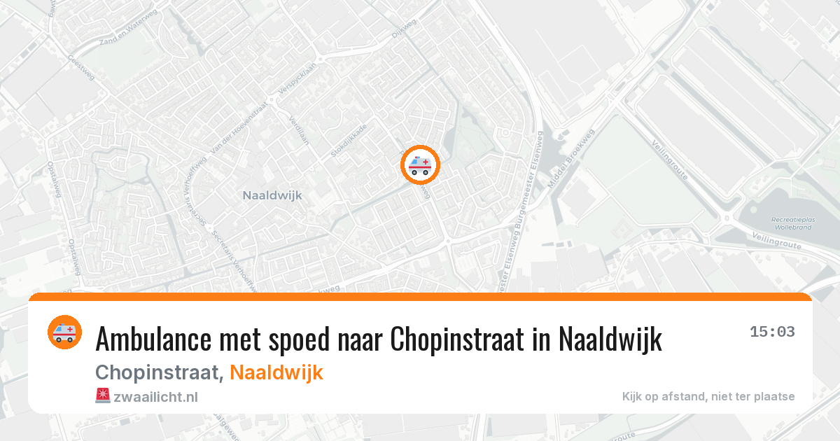 Ambulance met spoed naar Chopinstraat in Naaldwijk — 19 jun 2026