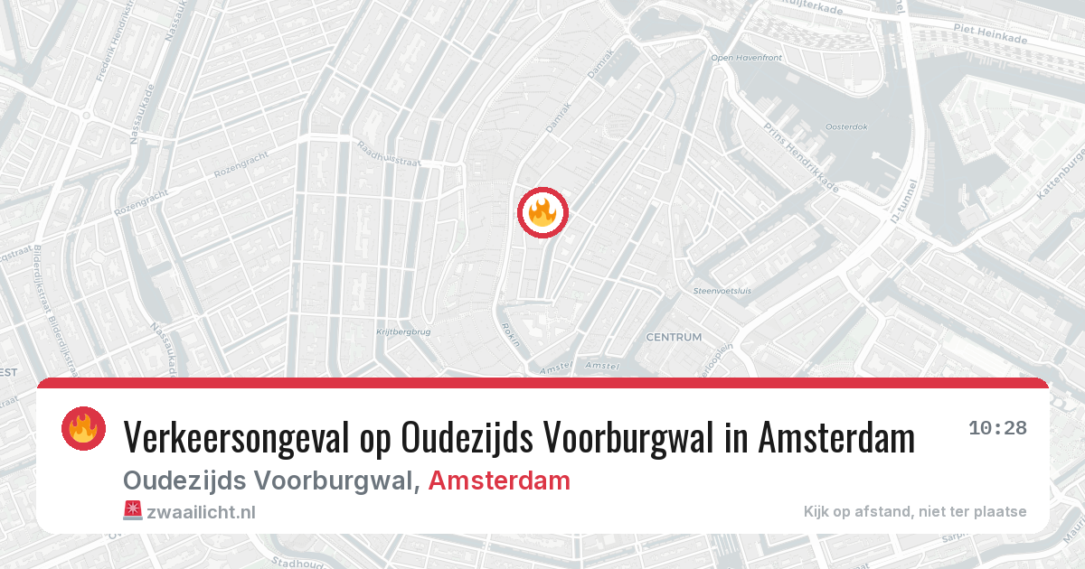 Verkeersongeval op Oudezijds Voorburgwal in Amsterdam — 30 jan 2026