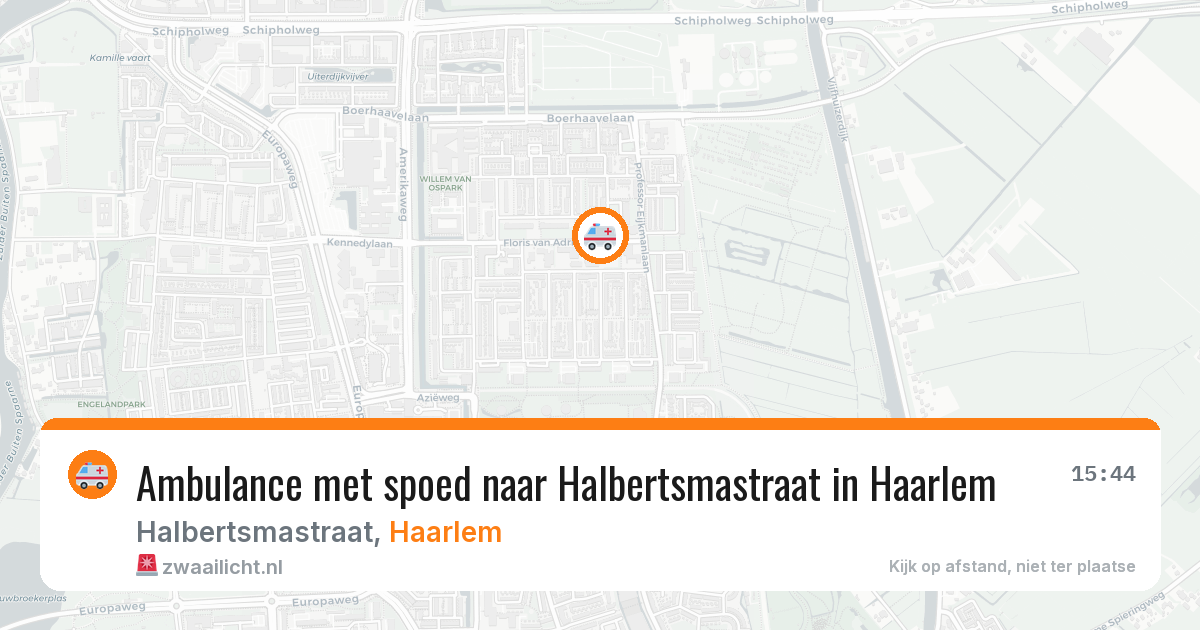 Ambulance met spoed naar Halbertsmastraat in Haarlem — 11 apr 2026