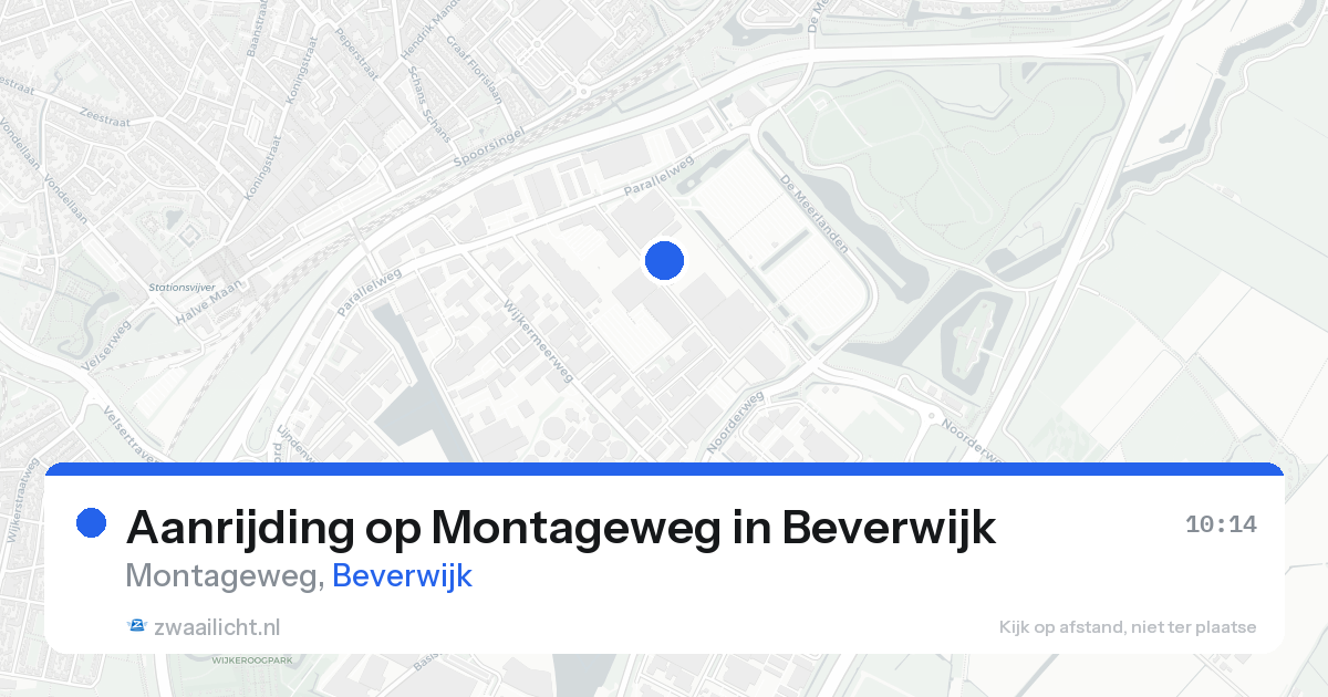 Aanrijding op Montageweg in Beverwijk — 22 aug 2026