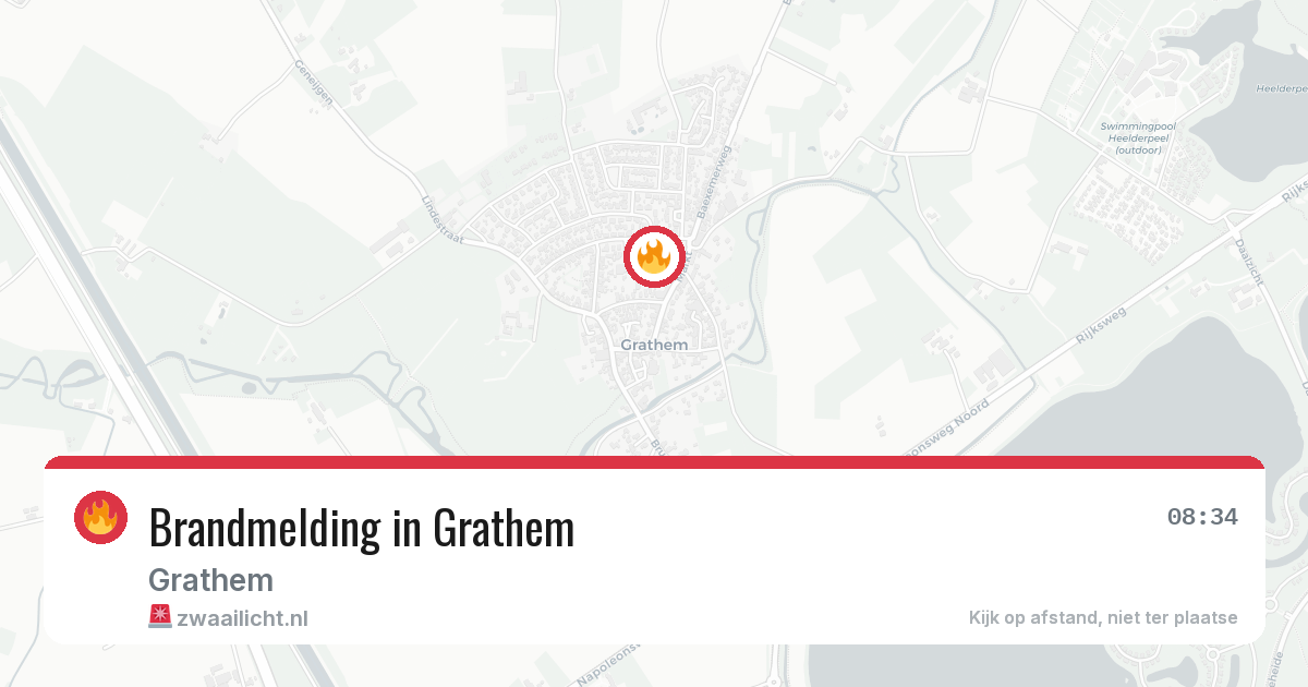 Brandmelding in Grathem — 20 jun 2026